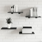 Wandschappen 40X50X1,5 Cm Bewerkt Hout Grijs