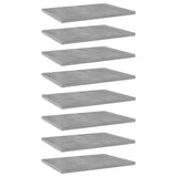 Wandschappen 40X10X1,5 Cm Bewerkt Hout Betongrijs