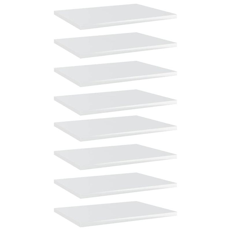 Wandschappen 40X20X1,5 Cm Bewerkt Hout Hoogglans Wit