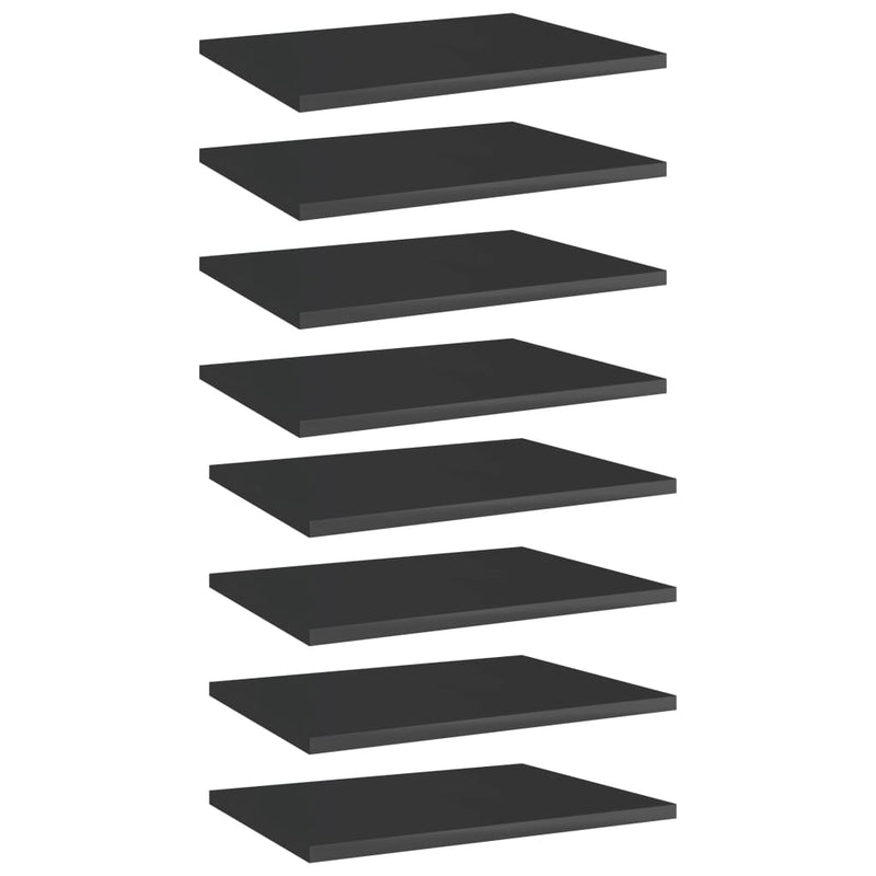 Wandschappen 40X50X1,5 Cm Bewerkt Hout Hoogglans Zwart
