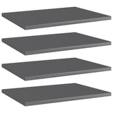 Wandschappen 40X30X1,5 Cm Bewerkt Hout Hoogglans Grijs