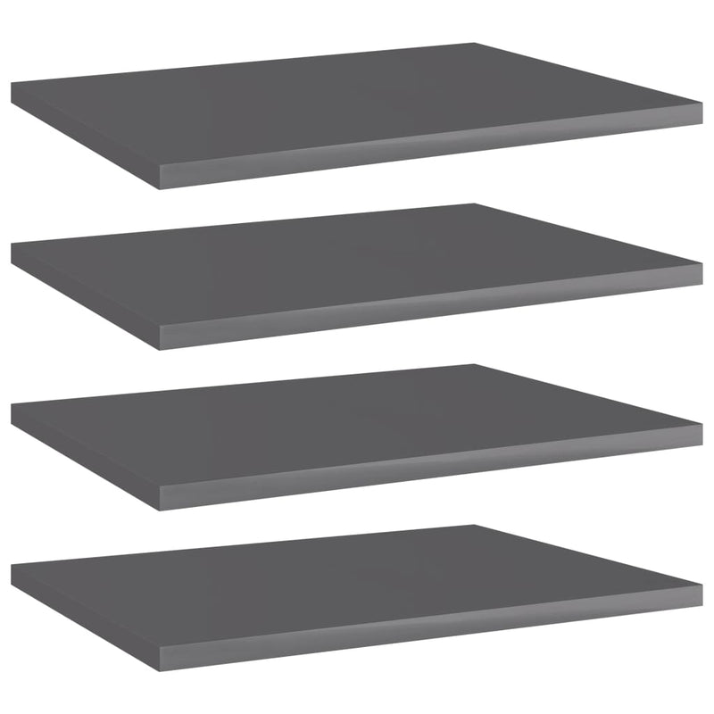 Wandschappen 40X30X1,5 Cm Bewerkt Hout Hoogglans Grijs