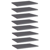Wandschappen 40X30X1,5 Cm Bewerkt Hout Hoogglans Grijs