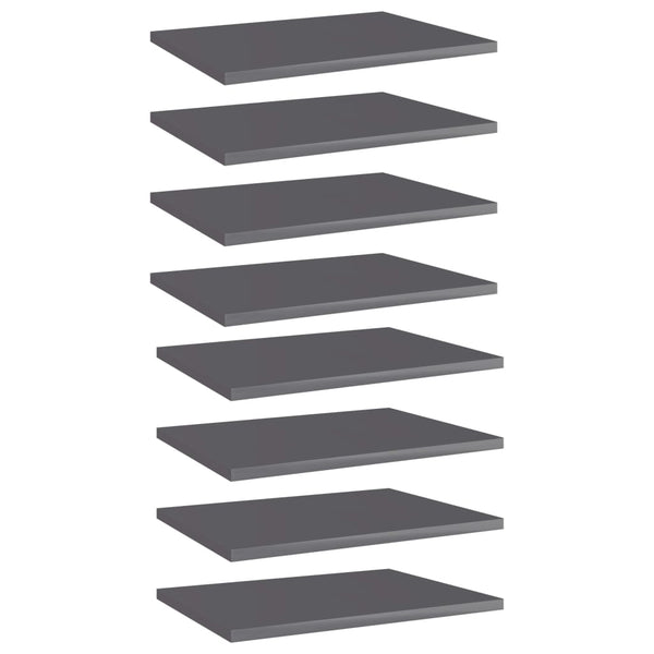 Wandschappen 40X30X1,5 Cm Bewerkt Hout Hoogglans Grijs