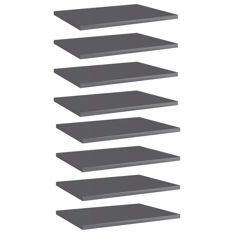 Wandschappen 40X30X1,5 Cm Bewerkt Hout Hoogglans Grijs