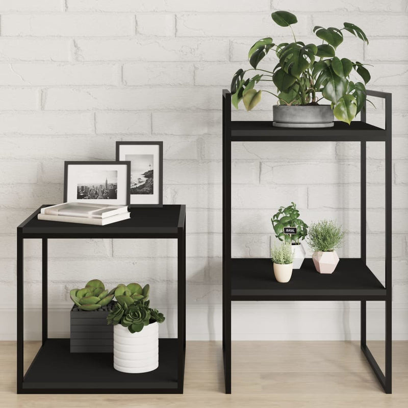 Wandschappen 40X10X1,5 Cm Bewerkt Hout Zwart