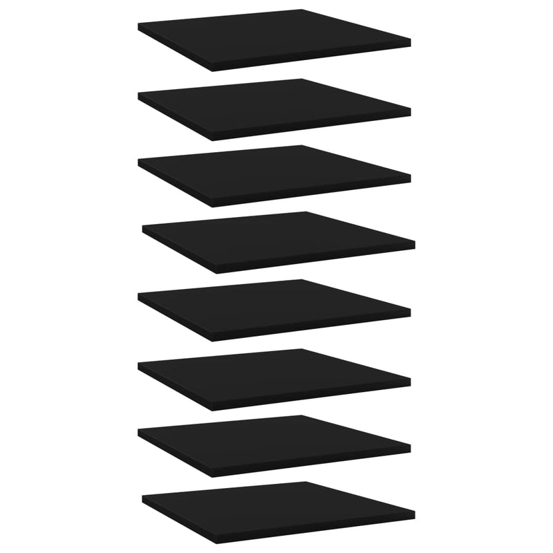 Wandschappen 40X10X1,5 Cm Bewerkt Hout Zwart