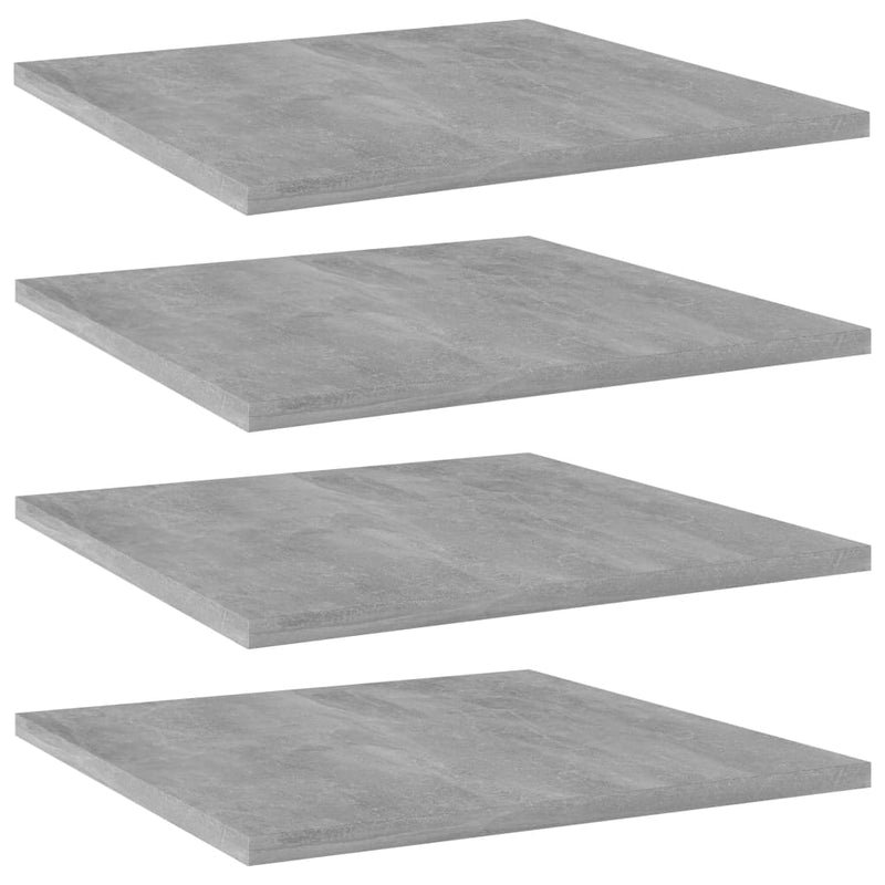 Wandschappen 40X10X1,5 Cm Bewerkt Hout Betongrijs