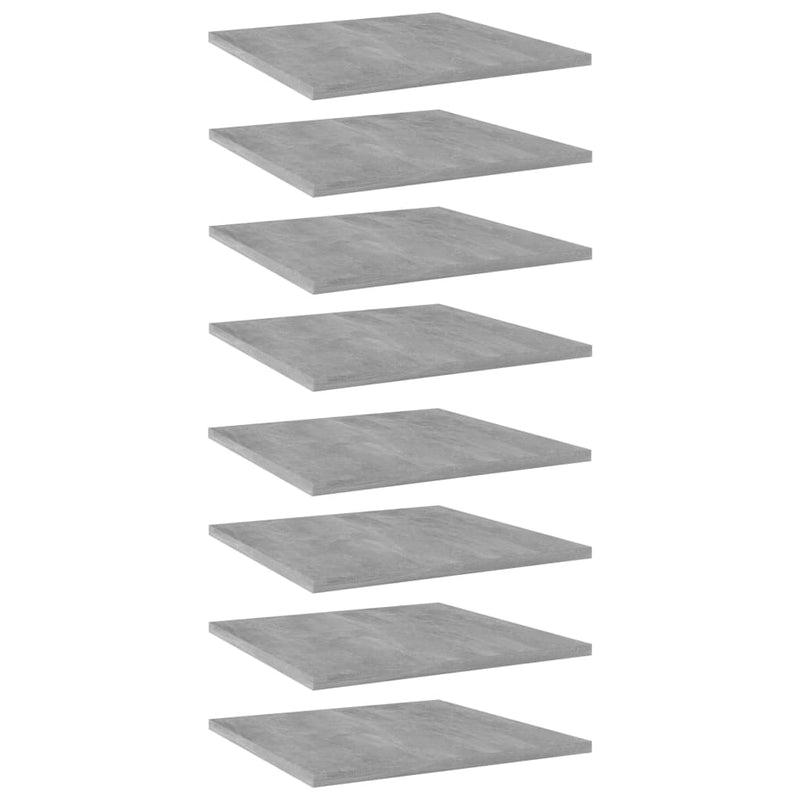 Wandschappen 40X10X1,5 Cm Bewerkt Hout Betongrijs