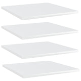 Wandschappen 40X20X1,5 Cm Bewerkt Hout Hoogglans Wit