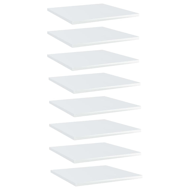 Wandschappen 40X20X1,5 Cm Bewerkt Hout Hoogglans Wit