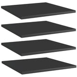 Wandschappen 40X50X1,5 Cm Bewerkt Hout Hoogglans Zwart