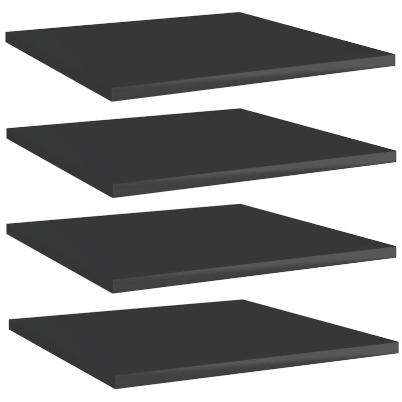Wandschappen 40X50X1,5 Cm Bewerkt Hout Hoogglans Zwart