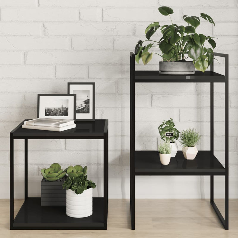 Wandschappen 40X50X1,5 Cm Bewerkt Hout Hoogglans Zwart