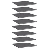 Wandschappen 40X30X1,5 Cm Bewerkt Hout Hoogglans Grijs
