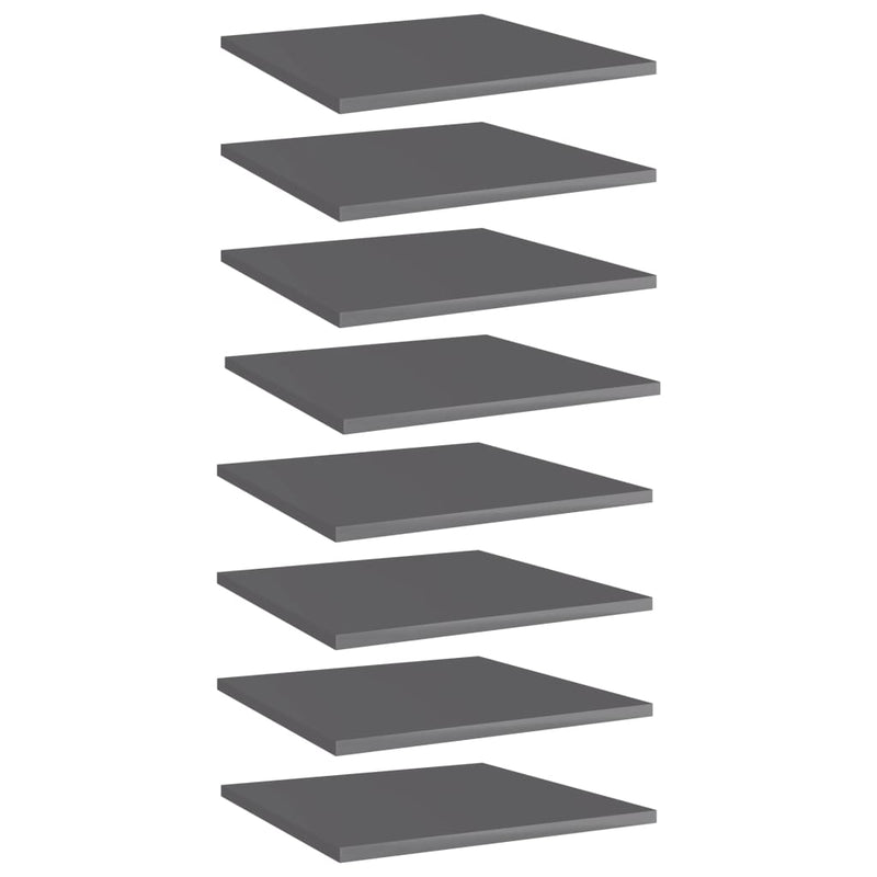 Wandschappen 40X30X1,5 Cm Bewerkt Hout Hoogglans Grijs