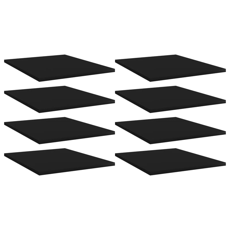 Wandschappen 40X10X1,5 Cm Bewerkt Hout Zwart