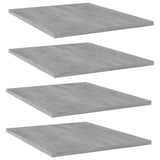 Wandschappen 40X10X1,5 Cm Bewerkt Hout Betongrijs