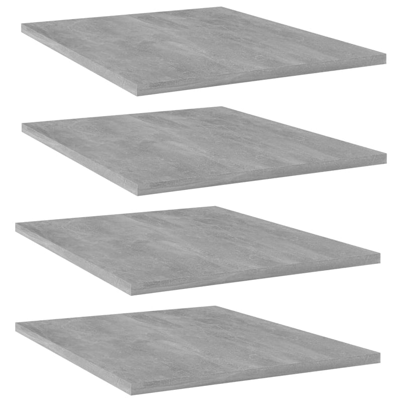 Wandschappen 40X10X1,5 Cm Bewerkt Hout Betongrijs