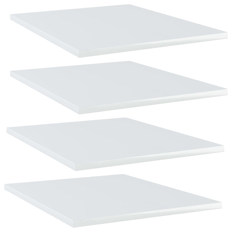 Wandschappen 40X20X1,5 Cm Bewerkt Hout Hoogglans Wit
