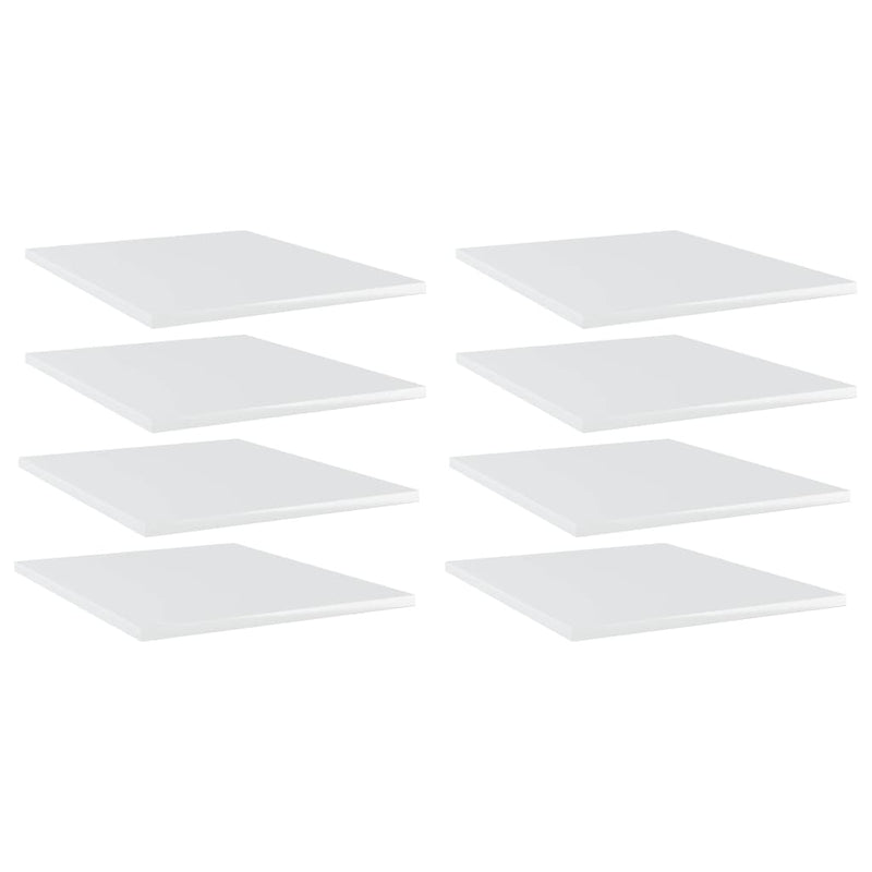 Wandschappen 40X20X1,5 Cm Bewerkt Hout Hoogglans Wit