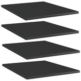 Wandschappen 40X50X1,5 Cm Bewerkt Hout Hoogglans Zwart