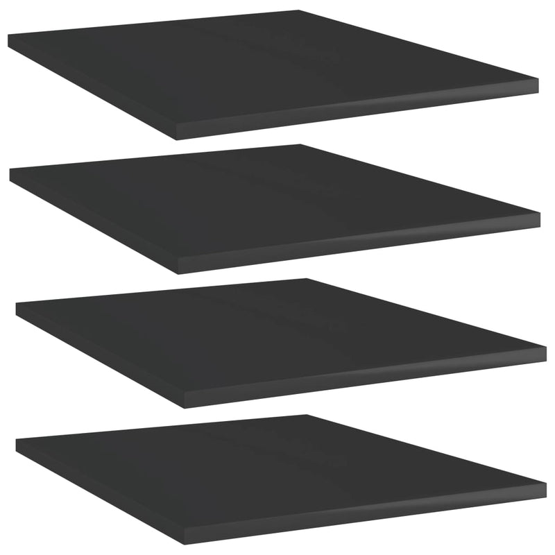 Wandschappen 40X50X1,5 Cm Bewerkt Hout Hoogglans Zwart