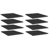 Wandschappen 40X50X1,5 Cm Bewerkt Hout Hoogglans Zwart