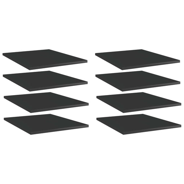 Wandschappen 40X50X1,5 Cm Bewerkt Hout Hoogglans Zwart
