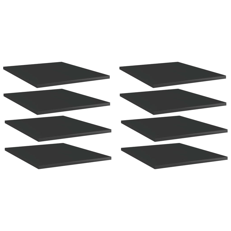 Wandschappen 40X50X1,5 Cm Bewerkt Hout Hoogglans Zwart