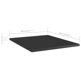 Wandschappen 40X50X1,5 Cm Bewerkt Hout Hoogglans Zwart