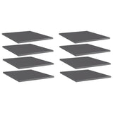 Wandschappen 40X30X1,5 Cm Bewerkt Hout Hoogglans Grijs