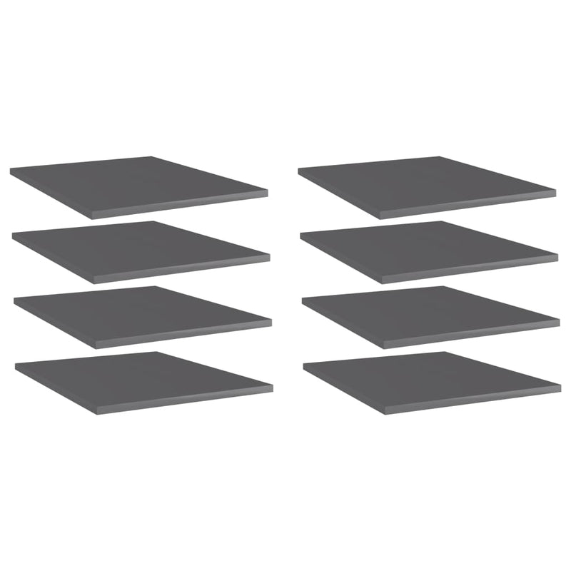Wandschappen 40X30X1,5 Cm Bewerkt Hout Hoogglans Grijs