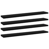 Wandschappen 40X10X1,5 Cm Bewerkt Hout Zwart