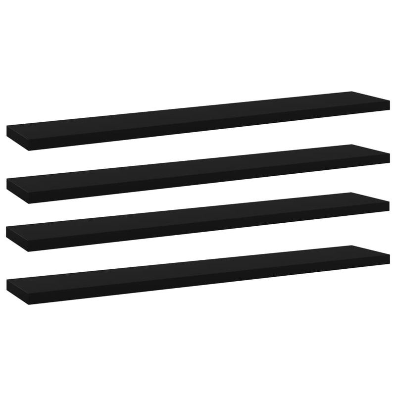 Wandschappen 40X10X1,5 Cm Bewerkt Hout Zwart