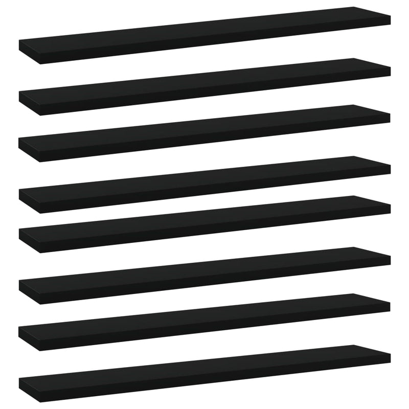 Wandschappen 40X10X1,5 Cm Bewerkt Hout Zwart