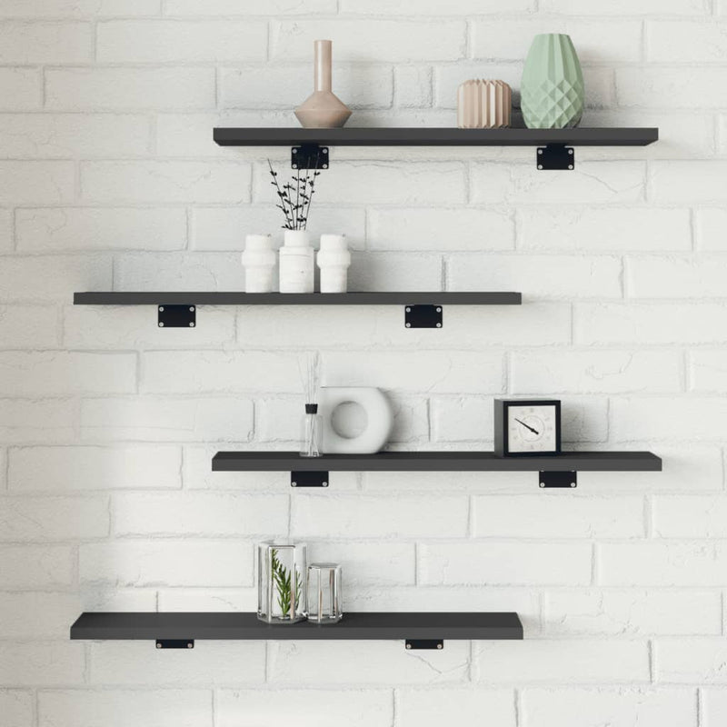 Wandschappen 40X50X1,5 Cm Bewerkt Hout Grijs