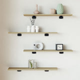 Wandschappen 40X10X1,5 Cm Bewerkt Hout Kleurig Sonoma Eiken