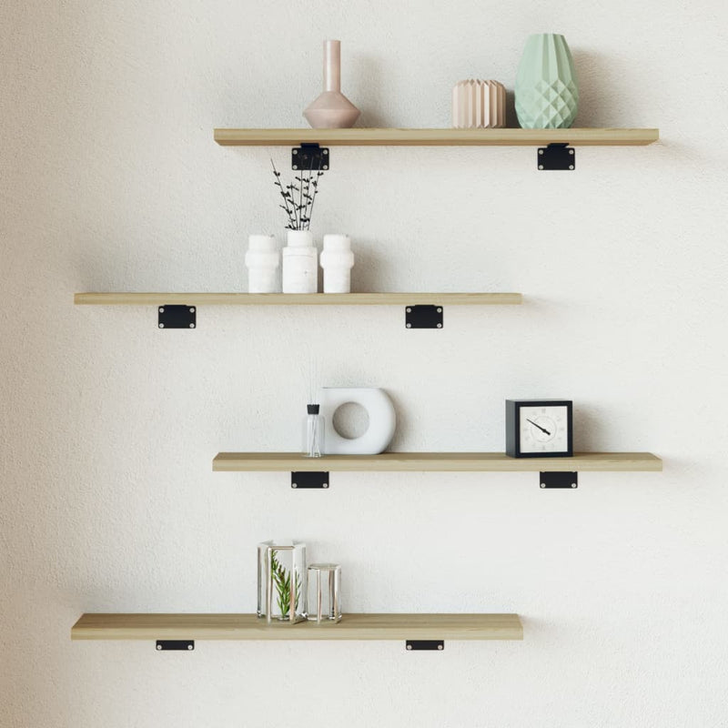 Wandschappen 40X10X1,5 Cm Bewerkt Hout Kleurig Sonoma Eiken