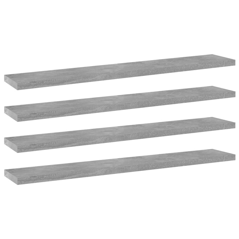 Wandschappen 40X10X1,5 Cm Bewerkt Hout Betongrijs