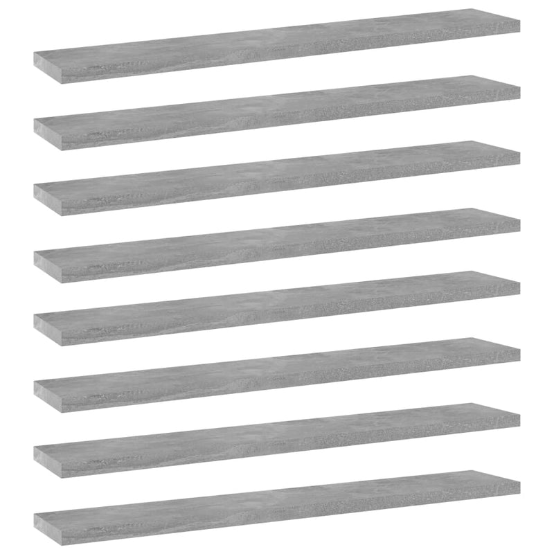 Wandschappen 40X10X1,5 Cm Bewerkt Hout Betongrijs