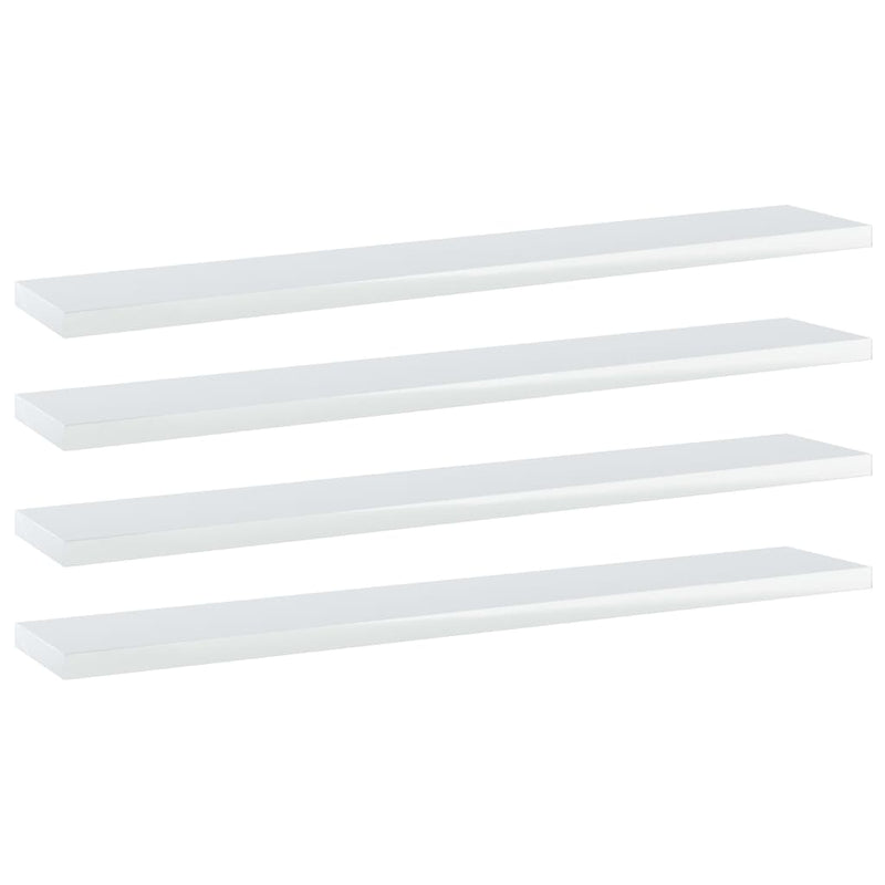 Wandschappen 40X20X1,5 Cm Bewerkt Hout Hoogglans Wit