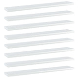 Wandschappen 40X20X1,5 Cm Bewerkt Hout Hoogglans Wit