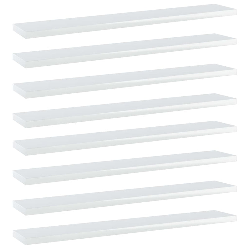 Wandschappen 40X20X1,5 Cm Bewerkt Hout Hoogglans Wit