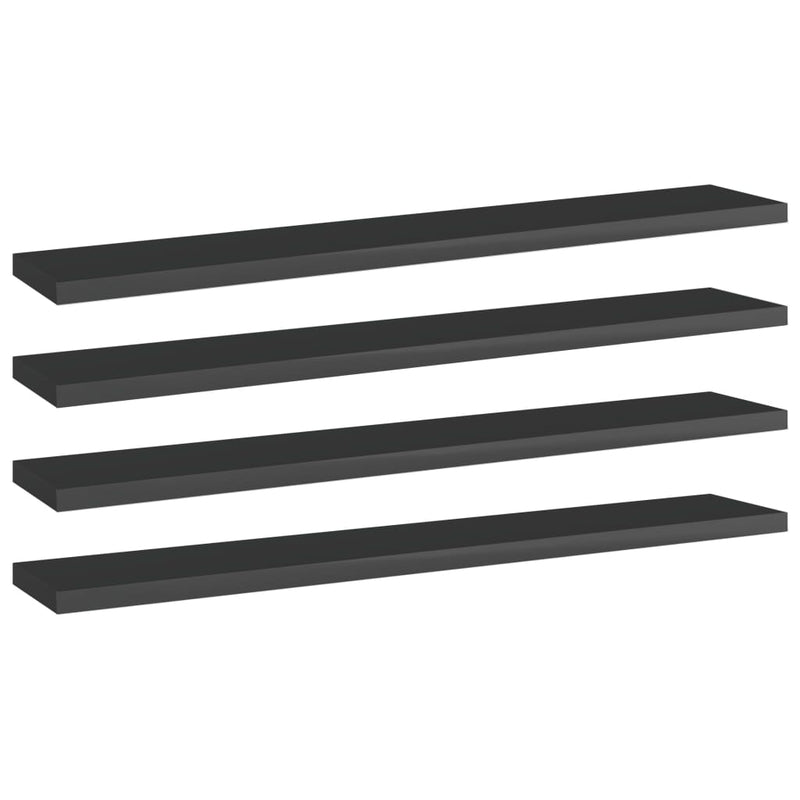 Wandschappen 40X50X1,5 Cm Bewerkt Hout Hoogglans Zwart
