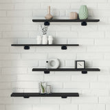 Wandschappen 40X50X1,5 Cm Bewerkt Hout Hoogglans Zwart