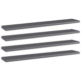 Wandschappen 40X30X1,5 Cm Bewerkt Hout Hoogglans Grijs