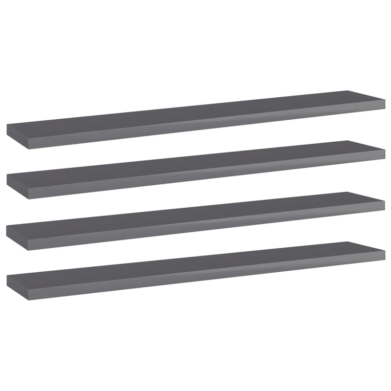 Wandschappen 40X30X1,5 Cm Bewerkt Hout Hoogglans Grijs