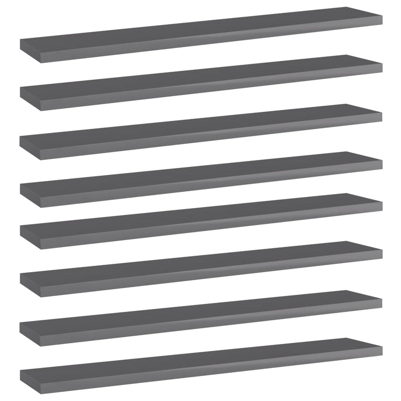Wandschappen 40X30X1,5 Cm Bewerkt Hout Hoogglans Grijs