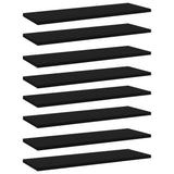 Wandschappen 40X10X1,5 Cm Bewerkt Hout Zwart